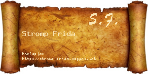 Stromp Frida névjegykártya